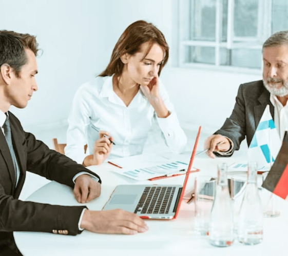 Translators discuss about industry translation in Manassas.