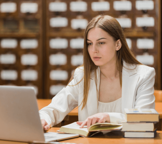 Student using Virginia Academic translation services offer a wide range of language pairs, including Spanish and English.