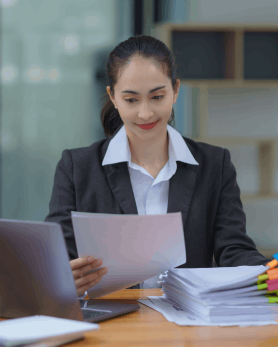 Expert translator at work translating a Birth Certificate in Virginia, ensuring accuracy for official use.